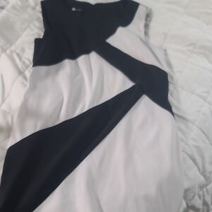 AB Studio Black and White Dress